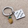 SEIRAA You Had Me at Aloha Pineapple Keychain Hawaii Beach Gift Aloha Jewelry Tropical Vacation Gift for Her