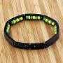 In Season Jewelry Black Stainless Steel Ilde de Orula Bracelet Santeria Green Yellow Babalawo