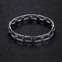 Mens Real S925 Sterling Silver Classic Link Bracelet 8.5 Inch