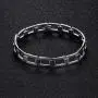 Mens Real S925 Sterling Silver Classic Link Bracelet 8.5 Inch Mens Real S925 Sterling Silver Classic Link Bracelet 8.5 Inch