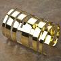 Lux Accessories Wide Cutout Geo Arm Cuff