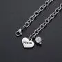 IEFSHINY Charm Bracelets for Women Girls, Heart Chain Bracelet with Charm Gifts for Mom Aunt Daughter Soul Sister BFF Bride Bridesmaid Flower Girl Grandma Happy Anniversary Niece Nurse Teacher Nana