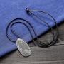 Coostuff Vintage Fingerprint Wood Pendant Vintage Long Necklaces for Women Handmade Women Jewelry
