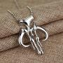 Mandaxxxx Skull Necklace Pendant for SW 9 Cosplay in Alloy Zinc Color Silver Accessory Costume Halloween Carnival Gifts Christmas