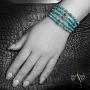 $80Tag Certified Navajo Native Natural Turquoise Adjustable Wrap Bracelet 12732-14 Made By Loma Siiva