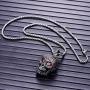NEHZUS Halloween Jewelry Mens Gothic Skull Stainless Steel Pendant Necklaces 23.62 Inches Chain