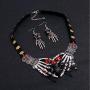 siya Vintage Ethnic Alloy Pendant Jewelry & Earring Set for Women Exaggerated Temperament Necklace Earrings Bracelet Gifts from Relatives and Friends