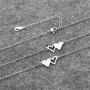 Caiyao 2-3Pcs Stainless Steel Polished Love Heart BFF Sister Pendant Necklace Peacah Heart Long Distance Best Friends Matching Necklace for Teen Girls Women Friendship Jewelry Graduation Gift