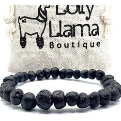 Adult Raw Baltic Amber Bracelet - All Natural Pain Relief for Adults to Help Migraines, Sinus, Arthritis and More! Raw Dark Cherry (Large)