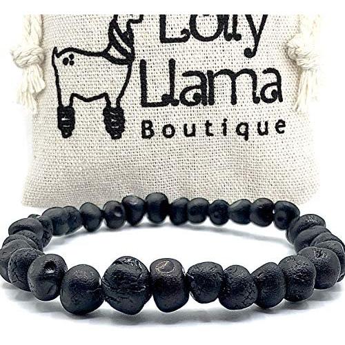 Adult Raw Baltic Amber Bracelet - All Natural Pain Relief for Adults to Help Migraines, Sinus, Arthritis and More! Raw Dark Cherry (Large)
