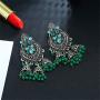 ASHMITA Bohemian earrings unique alloy tassel bells earrings exotic porcelain beads fashion earrings for women