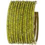 JDZ COLLECTION Indian Glass Bangles Set Jewelry for Womens & Girls Bollywood Bangles Set Bridal Ethnic Wedding Partywear Costume Match CZ Stone Glass Bangles Set of 12 Mehndi Green