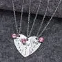 LIUANAN Inspirational Matching Heart Necklaces for Women Stainless Steel Personalized Jewelry Gift for Birthday LIUANAN Inspirational Matching Heart Necklaces for Women Stainless Steel Personalized Jewelry Gift for Birthday