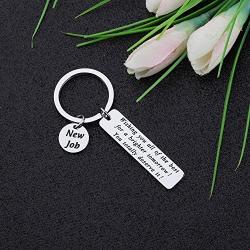 CYTING New Job Keychain Coworker Leaving Gift New Adventure Gift Graduation Gift New Beginnings Gift Good Luck Colleagues Goodbye Gift New Job Jewelry Gift