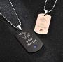 Blowin His Queen Her King Couple Necklace His Hers Stainless Steel Crown Tag Pendant, Christmas Anniversary Valentines Gift for Lover
