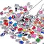 RUBYCA Wholesale 50pcs Floating Charms Lot for DIY Glass Living Memory Locket Mix Silver Gold Color