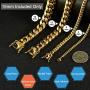 Jewelry Kingdom 1 Gold Cuban Link Chain Necklace or Bracelet for Men 15mm 18K Stainless Steel Chunky Thick Heavy Miami Curb Chains 8-30 inch Valentines Jewelry