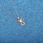 WUSUANED Guardian Angel Pendant Necklace Zircon Heart Jewelry for Women Girls