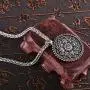 Hong Spiritual Necklace Tibet Mandala Pendant Necklace Geometry Amulet Religious Jewelry (Antique Silver) Hong Spiritual Necklace Tibet Mandala Pendant Necklace Geometry Amulet Religious Jewelry (Antique Silver)