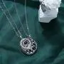 MIX Custom Sterling Silver Sun& Moon Matching Pendant Necklace with 100 Languages I Love You Projection Necklace Magnet Couple Statement MIX Custom Sterling Silver Sun& Moon Matching Pendant Necklace with 100 Languages I Love You Projection Necklace Magnet Couple Statement