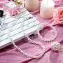 Faux Pearl Jewelry Set Simulated Pearl Necklace Bracelet Earrings for Women Girls Faux Pearl Jewelry Set Simulated Pearl Necklace Bracelet Earrings for Women Girls