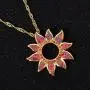 CiNily Created Orange Fire Opal Orange Garnet Rhodium Plated Women Jewelry Gemstone Pendant Necklace 1 1/4'' CiNily Created Orange Fire Opal Orange Garnet Rhodium Plated Women Jewelry Gemstone Pendant Necklace 1 1/4''