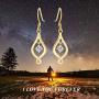 SISGEM 14K Solid Yellow Gold Infinity Love Drop Earrings Dangles for Women Moissanite Dangle Earrings Christmas Birthday Gifts for Her(Yellow, gold)