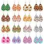 Florideco 16 Pairs Faux Leather Earrings for Women Autumn Teardrop Dangle Earrings Set Pumpkin Sunflower Maple Leaf Acorn Turkey Thanksgiving Jewelry Florideco 16 Pairs Faux Leather Earrings for Women Autumn Teardrop Dangle Earrings Set Pumpkin Sunflower Maple Leaf Acorn Turkey Thanksgiving Jewelry