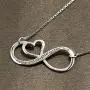 CharmSStory Infinity Mother Daughter Forever Love Sterling Silver Heart Necklace Pendant for Mom …