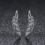 GDDX Sterling Silver Ear Climber Crawler Vintage Feather Wings CZ Long Ear Crawler Earrings GDDX Sterling Silver Ear Climber Crawler Vintage Feather Wings CZ Long Ear Crawler Earrings
