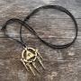 Anime Manga Gaming Jewelry Yugioh Yu-Gi-Oh! Millenium Ring illuminati Evil Eye Pewter Pendant Pewter Gold plated Boys Mens Pendant Necklace Charm Amulet Medallion for boys men Black adjustable Cord