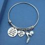 HN HNHB Retirement Gift No One Can Ever Fill Your Shoes Charm Bangle Bracelet Enjoy Retirement Jewelry Gift for Coworker, Teacher, Friends