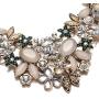 FSMILING Fashion Statement Collar Necklace for Women,Vintage Gold Bib Chunky Necklace Costume Statement Jewelry