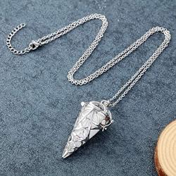 MANIFO Crystal Locket Pendant Necklace Reiki Healing Gemstone Point Necklaces Jewelry