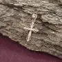 Honolulu Jewelry Company 14K Rose Gold Cross Necklace Pendant with Diamond
