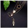 Exquisite Sequins Multilayer Pendant Necklace Multi-layer Bar Pendant Necklace Long Choker Necklace for Women Lady Girl