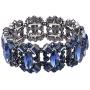 EVER FAITH Womens Crystal Vintage Style Elegant Bridal Elastic Stretch Bracelet