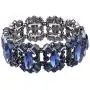 EVER FAITH Womens Crystal Vintage Style Elegant Bridal Elastic Stretch Bracelet