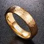 VAKKI 6mm Gold Tone Hammered Tungsten Carbide Ring Domed Wedding Band for Men Women Size 5-12 VAKKI 6mm Gold Tone Hammered Tungsten Carbide Ring Domed Wedding Band for Men Women Size 5-12