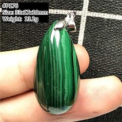 DUOVEKT Natural Green Malachite Necklace Pendant Jewelry for Woman Man 33x17x10mm Beads Stone Crystal Gemstone AAAAA