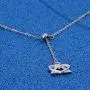 WUSUANED Intertwined Heart And Triangle Adoption Symbol Pendant Y Necklace Adoption Jewelry Gift For Stepmom Stepdaughter
