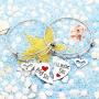 lauhonmin Sister Bangle Bracelets for Big Sister Little Sister Heart Charms Double Pendant Pack of 2