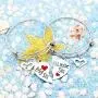 lauhonmin Sister Bangle Bracelets for Big Sister Little Sister Heart Charms Double Pendant Pack of 2