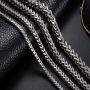LuxglitterLin Miami Cuban Link Chain Necklace for Men Women 4mm to 6mm Wide 18''-30'' long Curb Chain Stainless Steel Hip Hop Jewelry