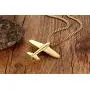 VNOX Stainless Steel Paper Airplane Plane Pendant Necklace,Gold Plated,Free Chain 24'' VNOX Stainless Steel Paper Airplane Plane Pendant Necklace,Gold Plated,Free Chain 24''