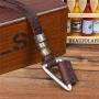 Coostuff Long Necklace for Men Women Rock Punk Jewelry Triangel Pendant Genuine Leather Necklaces Adjustable Leather Rope Chocker