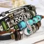 TOMLEE Evil Eye Bracelet Bohemian Genuine Leather Charm Bracelet for Women Men Vintage Multilayer Adjustable Rope Beaded String Bracelets Handmade Braid Knot Jewelry TOMLEE Evil Eye Bracelet Bohemian Genuine Leather Charm Bracelet for Women Men Vintage Multilayer Adjustable Rope Beaded String Bracelets Handmade Braid Knot Jewelry