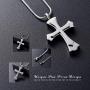 Stainless Steel Cross Memorial Cremation Ashes Urn Pendant Necklace Keepsake Jewelry Urn