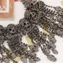 BigDO Jewelry Fashion Vintage Style Multi-Level Punk Black CZ Skull Necklace Collar Bib for Women