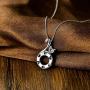AOBOCO Cat Necklace Sterling Silver Kitty Pendant Embellished with Crystals from Austria, Cat Gifts for Cat Lovers, Fine Cat Jewelry Gifts for Women